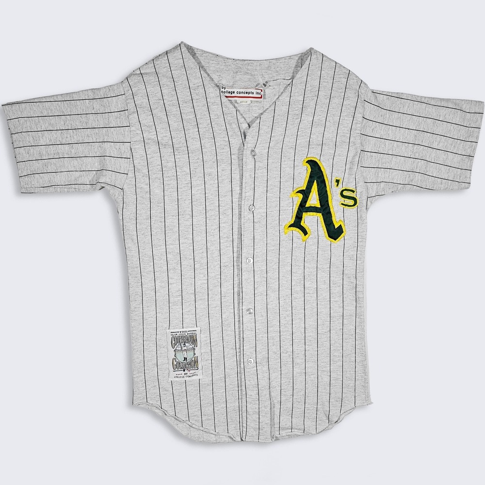 Oakland A's Athletics Vintage 90s Cooperstown Coll. Pinstripe Baseball Jersey